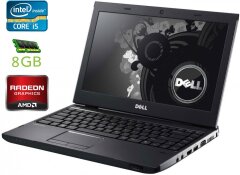 Ноутбук Б-класс Dell Vostro 3350 / 13.3" (1366x768) TN / Intel Core i5-2410M (2 (4) ядра по 2.3 - 2.9 GHz) / 8 GB DDR3 / 240 GB SSD / AMD Radeon HD 6490M, 512 MB GDDR5, 64-bit / WebCam / DVD-RW / HDMI
