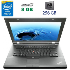 Ноутбук Б клас Lenovo ThinkPad L430 / 14" (1366x768) TN / Intel Core i5-3320M (2 (4) ядра по 2.6 - 3.3 GHz) / 8 GB DDR3/ 256 GB SSD / Intel HD Graphics 4000 / DVD-RW / WebCam