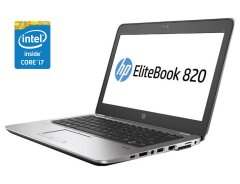 Нетбук HP EliteBook 820 G4 / 12.5" (1920x1080) IPS / Intel Core i7-7500U (2 (4) ядра по 2.7 - 3.5 GHz) / 8 GB DDR4 / 256 GB SSD / Intel HD Graphics 620 / WebCam / Win 10 Pro