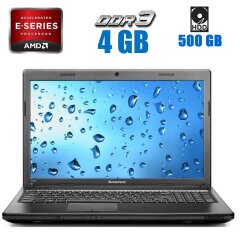 Ноутбук Lenovo IdeaPad G575 / 15.6" (1366x768) TN / AMD E-450 (2 ядра по 1.65 GHz) / 4 GB DDR3 / 500 GB HDD / AMD Radeon HD 6320 Graphics / WebCam