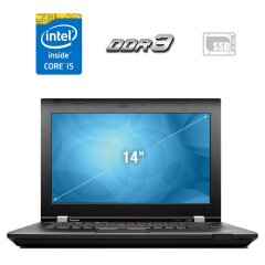 Ноутбук Lenovo ThinkPad L430 / 14" (1366x768) TN / Intel Core i5-3210M (2 (4) ядра по 2.5 - 3.1 GHz) / 4 GB DDR3 / 128 GB SSD / Intel HD Graphics 4000 / DVD-ROM / VGA
