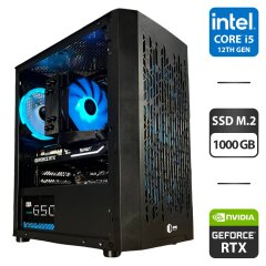 Новый игровой ПК Qube Block Black Tower / Intel Core i5-12400F (6 (12) ядер по 2.6 - 4.4 GHz) / 16 GB DDR4 / 1000 GB SSD M.2 / nVidia GeForce RTX 4060, 8 GB GDDR6, 128-bit / 650W / HDMI