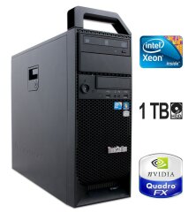 Робоча станція Lenovo ThinkStation S20 Tower / Intel Xeon E5-2680 v2 (10 (20) ядер по 2.8 - 3.6 GHz) / 32 GB DDR3 / 1000 GB HDD / nVidia Quadro FX 3800, 1 GB GDDR3, 256-bit / 600W