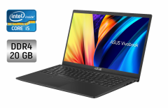 Ультрабук Asus Vivobook F1500EA / 15.6" (1920x1080) TN / Intel Core i5-1135G7 (4 (8) ядра по 2.4 - 4.2 GHz) / 20 GB DDR4 / 512 GB SSD / Intel Iris Xe Graphics / WebCam + Бездротова мишка