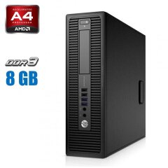 Компьютер HP EliteDesk 705 G1 SFF / AMD A4 PRO-7300B (2 ядра по 3.8 - 4.0 GHz) / 8 GB DDR3 / 120 GB SSD NEW / AMD Radeon HD 8470D / DisplayPort