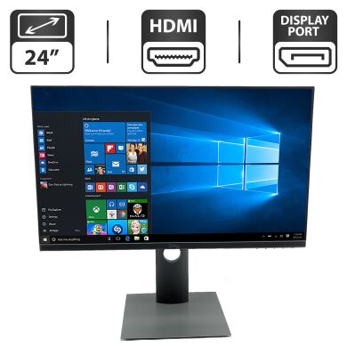 Монитор Dell P2419H Black / 24" (1920x1080) IPS / DisplayPort, HDMI, VGA / Кабель питания