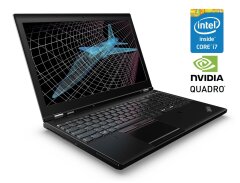 Мобильная рабочая станция Lenovo Thinkpad P51 / 15.6" (1920x1080) IPS / Intel Core i7-7820HQ (4 (8) ядра по 2.9 - 3.9 GHz) / 16 GB DDR4 / 256 GB SSD / nVidia Quadro M1200, 4 GB GDDR5, 128-bit / WebCam / Win 10 Pro