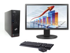 Комплект ПК: Fujitsu Esprimo C720 SFF / Intel Core i5-4670 (4 ядра по 3.4 - 3.8 GHz) / 8 GB DDR3 / 240 GB SSD / Intel HD Graphics 4600 + Монитор LG 22MB35PU-B / 22" (1920x1080) TN / DVI, VGA, USB 2.0, Audio / 2x 1W + Maxxter USB Black