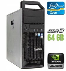 Робоча станція Lenovo ThinkStation S30 Tower / Intel Xeon E5-2630 (6 (12) ядер по 2.3 - 2.8 GHz) / 64 GB DDR3 / 250 GB HDD / nVidia Quadro 2000, 1 GB GDDR5, 128-bit / 610W / DVI / DisplayPort