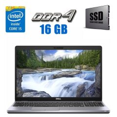 Ультрабук Dell Latitude 5510 / 15.6" (1366x768) TN / Intel Core i5-10210U (4 (8) ядра по 1.6 - 4.2 GHz) / 16 GB DDR4 / 256 GB SSD / Intel UHD Graphics / WebCam + Бездротова мишка