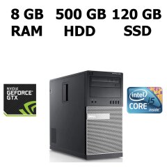 Dell Optiplex 990/7010 MT / Intel&reg; Core&trade; i5-3330 (4 ядра по 3.0 - 3.3 GHz) / 8GB DDR3 / 120GB SSD / 500 GB HDD / GeForce GTX 950 (2GB 128-bit GDDR5)