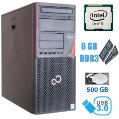 Fujitsu P720 Tower / Intel Core i5-4430 (4 ядра по 3.0 - 3.2 GHz) / 8GB DDR3 / 500GB HDD / USB 3.0 
