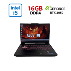 Ігровий ноутбук AAsus TUF Gaming F15 FX506HCB / 15.6" (1920x1080) IPS / Intel Core i5-11400H (6 (12) ядер по 4.5 GHz) / 16 GB DDR4 / 512 GB SSD M.2 NVMe / nVidia GeForce RTX 3050, 4 GB GDDR6, 128-bit / NoWebCam