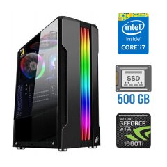 Игровой ПК Tower / Intel Core i7-4770 (4 (8) ядра по 3.4 - 3.9 GHz) / 16 GB DDR3 / 500 GB SSD / nVidia GeForce GTX 1660 Ti, 6 GB GDDR6, 192-bit / 500W