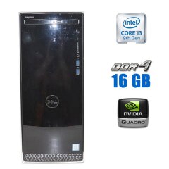 Ігровий ПК Dell Inspiron 3670 Tower / Intel Core i3-9100 (4 ядра по 3.6 - 4.2 GHz) / 16 GB DDR4 / 256 GB SSD M.2 / nVidia Quadro K2000, 2 GB GDDR5, 128-bit / Windows 10