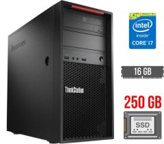 Комп'ютер Lenovo ThinkStation P300 Tower / Intel Core i7-4790 (4 (8) ядра по 3.6 - 4.0 GHz) / 16 GB DDR3 / 250 GB SSD / Intel HD Graphics 4600 / 280W / DVD-RW / DisplayPort