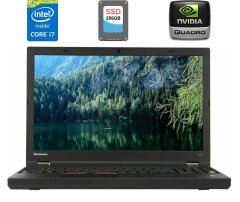 Мобільна робоча станція Lenovo Thinkpad W541 / 15.6" (2880x1620) IPS / Intel Core i7-4810MQ (4 (8) ядра по 2.8 - 3.8 GHz) / 16 GB DDR3 / 256 GB SSD / nVidia Quadro K2100M, 2 GB GDDR5, 128-bit / WebCam