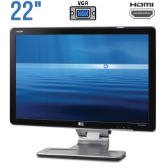 Монитор Б-класс HP w2207h / 22" (1680x1050) TN / VGA, HDMI, USB, Audio / Встроенные колонки (2x 2W) / VESA 100x100