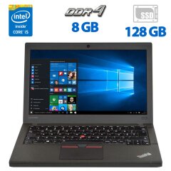 Нетбук Б-клас Lenovo ThinkPad X260 / 12.5" (1366x768) IPS / Intel Core i5-6300U (2 (4) ядра по 2.4 - 3.0 GHz) / 8 GB DDR4 / 128 GB SSD / Intel HD Graphics 520 / WebCam / HDMI / Посилена АКБ / Windows 10 Pro