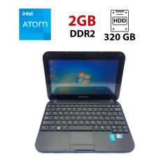 Нетбук Samsung N130 / 10.1" (1024x600) TN / Intel Atom N270 (1 ядро по 1.6 GHz) / 2 GB DDR2 / 320 GB HDD / Intel GMA 950 Graphics / WebCam