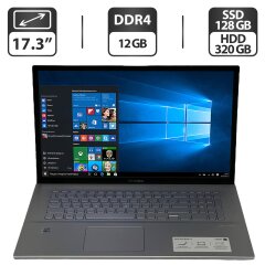 Ноутбук Asus VivoBook 17 X712J / 17.3" (1600x900) TN / Intel Core i5-1035G1 (4 (8) ядра по 1.0 - 3.6 GHz) / 12 GB DDR4 / 128 GB SSD + 320 GB HDD / Intel UHD Graphics / WebCam / Windows 10 Pro