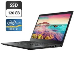 Ноутбук Lenovo ThinkPad T470 / 14" (1920x1080) IPS Touch / Intel Core i5-7300U (2 (4) ядра по 2.6 - 3.5 GHz) / 16 GB DDR4 / 120 GB SSD / Intel HD Graphics 520 / WebCam