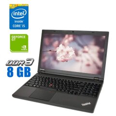 Ноутбук Lenovo ThinkPad T540p / 15.6" (1920x1080) TN / Intel Core i5-4300M (2 (4) ядра по 2.6 - 3.3 GHz) / 8 GB DDR3 / 256 GB SSD / nVidia GeForce GT 730M, 1 GB DDR3, 64-bit / WebCam 
