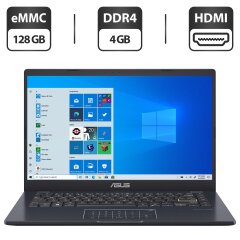 Новый ультрабук Asus Laptop E410-M / 14" (1366x768) TN / Intel Celeron N4020 (2 ядра по 1.1 - 2.8 GHz) / 4 GB DDR4 / 128 GB eMMC / Intel UHD Graphics 600 / WebCam