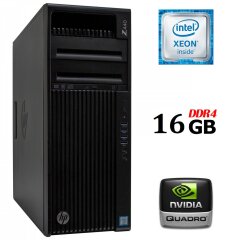 Рабочая станция Б-класс HP Workstation Z440 Tower / Intel Xeon E5-1620 v3 (4 (8) ядер по 3.5 - 3.6 GHz) / 16 GB DDR4 ECC / 250 GB SSD / nVidia Quadro K620, 2 GB DDR3, 128-bit / DVD-ROM / DisplayPort