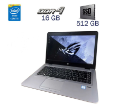Ультрабук Б-клас HP EliteBook 840 G4 / 14" (1366х768) TN / Intel Core i5-7300U (2 (4) ядра по 2.6 - 3.5 GHz) / 16 GB DDR4 / 512 GB SSD / Intel HD Graphics 620 / WebCam / Windows 10 licence