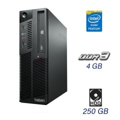Системний блок Lenovo ThinkCentre M90p SFF / Intel Pentium G6960 (2 ядра по 2.93 GHz) / 4 GB DDR3 / 250 GB HDD / DVD-RW