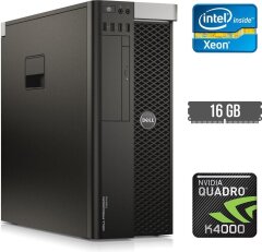 Робоча станція Dell Precision T3600 Tower / Intel Xeon E5-1620 (4 (8) ядра по 3.6 - 3.8 GHz) / 16 GB DDR3 ECC / 120 GB SSD / nVidia Quadro K4000, 3 GB GDDR5, 192-bit / 635W / DVD-ROM / DVI / DisplayPort