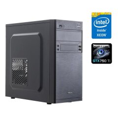 Ігровий ПК Vinga CS301B Tower / Intel Xeon E3-1230 v6 (4 (8) ядра по 3.5 - 3.9 GHz) (аналог i7-6700) / 16 GB DDR4 / 256 GB SSD M.2 / nVidia GeForce GTX 750 Ti, 2 GB GDDR5, 128-bit / 400W / Win 10 Pro
