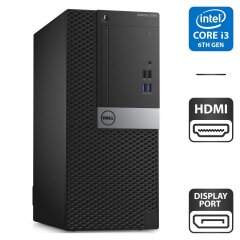 Компьютер Dell OptiPlex 3040 Tower / Intel Core i3-6100 (2 (4) ядра по 3.7 GHz) / 4 GB DDR3 / 64 GB SSD / Intel HD Graphics 530 / HDMI / Windows 10 Pro