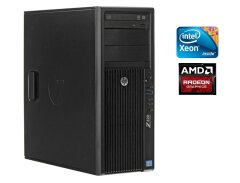 Робоча станція HP Z420 Workstation Tower / Intel Xeon E5-1650 V2 (6 (12) ядер по 3.5 - 3.9 GHz) / 64 GB DDR3 / NO HDD / AMD Radeon RX 580, 8 GB GDDR5, 256-bit