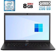 Ноутбук Б-класс Dell Latitude 7480 / 14" (1920x1080) IPS / Intel Core i5-7300U (2 (4) ядра по 2.6 - 3.5 GHz) / 8 GB DDR4 / 256 GB SSD M.2 / Intel HD Graphics 620 / WebCam