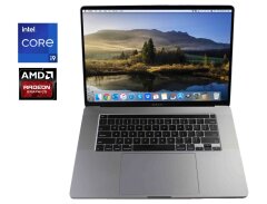 Ультрабук Б-класс Apple MacBook Pro 16 2019 A2141 / 16" (3072x1920) IPS / Intel Core i9-9980HK (8 (16) ядер по 2.4 - 5.0 GHz) / 32 GB DDR4 / 512 GB SSD / AMD Radeon Pro 5300M, 4 GB GDDR6, 128-bit / WebCam / MacOS