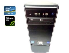 Игровой ПК Asus Tower / Intel Core i5-2500 (4 ядра по 3.3 - 3.7 GHz) / 16 GB DDR3 / 240 GB SSD NEW / nVidia GeForce GTX 460, 1 GB GDDR5, 256-bit / DVD-ROM / 600W