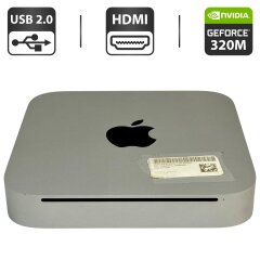 Неттоп Apple Mac mini A1347 (Mid 2010) USFF / Intel Core 2 Duo P8600 (2 ядра по 2.4 GHz) / 4 GB DDR3 / 320 GB HDD / nVidia GeForce 320M, 256 MB GDDR3, 64-bit / macOS