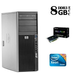 Hewlett-Packard Z400 Tower / Intel Xeon W3530 (4(8) ядра по 2.8-3.06GHz) / 8GB DDR3 / 300 GB SAS 15000 RPM / NVIDIA Quadro FX 3800 1GB 256-bit (DVI, VGA) 