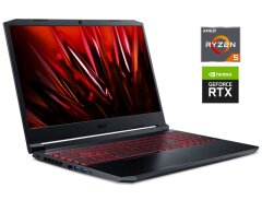Игровой ноутбук Acer Nitro 5 AN515-45 / 15.6" (1920x1080) IPS / AMD Ryzen 5 5600H (6 (12) ядер по 3.0 - 4.2 GHz) / 16 GB DDR4 / 512 GB SSD M.2 / nVidia GeForce RTX 3070, 8 GB GDDR6, 256-bit / WebCam / Win 11 Home