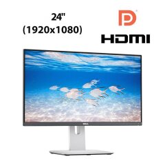 Монитор Dell UltraSharp U2414H / 24" (1920x1080) IPS / HDMI, DP, mini DP, Audio, USB Hub + Кабель питания