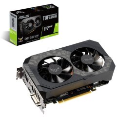 Дискретна відеокарта Asus TUF GeForce GTX 1660 Ti Gaming EVO, 6 GB GDDR6, 192-bit / 1x DVI, 2x HDMI, 1x DisplayPort / (TUF-GTX1660TI-6G-EVO-GAMING)