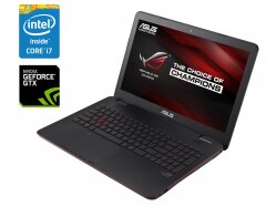 Игровой ноутбук Asus ROG GL551JW / 15.6" (1920x1080) TN / Intel Core i7-4720HQ (4 (8) ядра по 2.6 - 3.6 GHz) / 16 GB DDR3 / 512 GB SSD / nVidia GeForce GTX 960M, 2 GB GDDR5, 128-bit / WebCam / DVD-ROM / Win 10 Home
