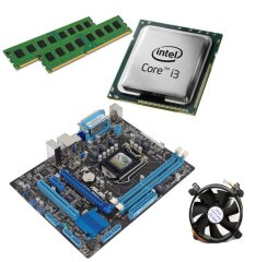 Комплект: Матплата H61 LGA1155 + CPU Intel Core i3-3220 (2 ядра по 3.3 GHz) + RAM 4 GB DDR3 + Кулер