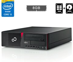 Комп'ютер Fujitsu Esprimo E720 E90+ SFF / Intel Core i5-4570 (4 ядра по 3.2 - 3.6 GHz) / 8 GB DDR3 / 120 GB SSD + 500 GB HDD / Intel HD Graphics 4600 / 280W / DVD-RW / DisplayPort