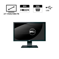 Монитор Dell Professional P2311H / 23" (1920x1080) TN / DVI, VGA, USB-Hub + Кабель питания