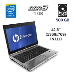 Ноутбук HP EliteBook 2560p / 12.5" (1366x768) TN LED / Intel Core i5-2410M (2 (4) ядра по 2.3 - 2.9 GHz) / 4 GB DDR3 / 500 GB HDD / WebCam / DVD-RW / eSATA / DP