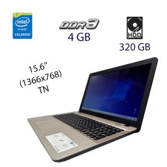 Ноутбук Asus X5541SA / 15.6" (1366x768) TN / Intel Celeron N3050 (2 ядра по 1.6 - 2.16 GHz) / 4 GB DDR3 / 320 GB HDD / WebCam 