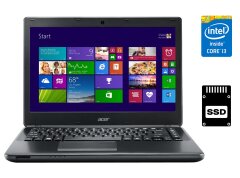 Ноутбук Б-класс Acer TravelMate P245-M / 14" (1366x768) TN / Intel Core i3-4010U (2 (4) ядра по 1.7 GHz) / 4 GB DDR3 / 120 GB SSD / Intel HD Graphics 4400 / WebCam / DVD-ROM / HDMI / АКБ не держит